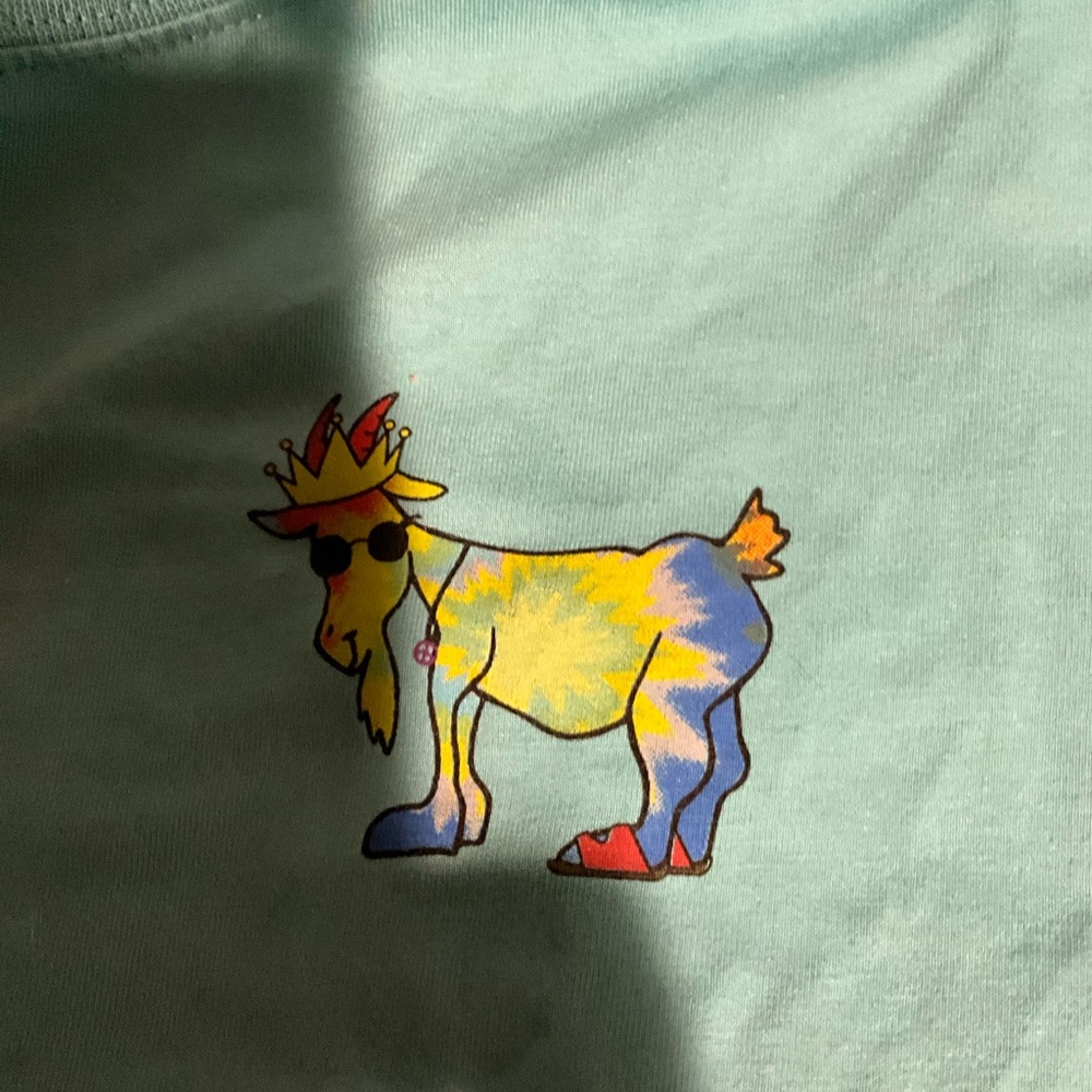 Goat Turquoise Graphic T-Shirt Size Medium - Picture 6 of 8